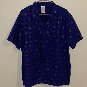MENS BUTTON DOWN 50th Anniversary DISNEY SHIRT